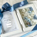 子育て感謝状 両親贈呈品にサムシングブルーのフォトフレーム